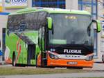 Setra 516 HD von Flixbus/Thors Reisen aus Deutschland in Rostock.