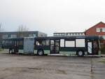 Mercedes O 405 als Kantine (ex Gersthofer Verkehrsgesellschaft, exex Stadtwerke Ulm) in Neubrandenburg.