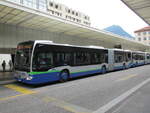 TPL – Mercedes Citaro Nr. 466 (Baujahr 2023) steht am groen Busbahnhof Centro in Lugano am 14.6.24