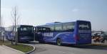 Begegnung 2er Setra  S 412 UL + 415 UL der Fa. Hassler-Reisen, auf dem Flugfeld in Bblingen.