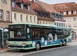 Setra S 418 LE als Linienbus der RVSOE steht an einer Haltestelle in Willsdruf im Dezember 2024