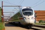 DSB/DB ICE-D 605 004/104/204/504 verlässt hier Padborg/DK Richtung Flensburg.