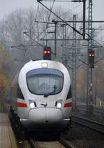 DSB 0605 005-105-205-505  Ostseebad Heringsdorf  als ICE 381 nach Berlin Ostbahnhof festgehalten bei der Einfahrt in Schleswig.