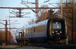 Samstagmorgen in Padborg, DSB IC3 MFA/FF/MFB 50/54/5288 aus Kolding hat Ausfahrt Richtung Flensburg.