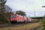 RSC 0185 327-1 mit Bode KLV Einfahrt Flensburg-Weiche 27.10.2016