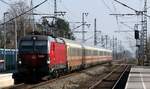 DSB Litra EB 3208 mit EC nach Kopenhagen. Jübek 28.03.2025