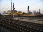 Ein Kranwagen von Schweerbau sand am 15.11.13 am Neusser Hbf.