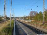 Blick auf den Bahnhof Bergen auf Rgen am 28.4.14