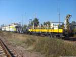 Eine Reihe z-gesteller Triebwagen der BR 701 (ex BR 798) am Saalehafen in Halle (Saale) am 4.10.14