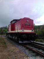 112 565-7 (DB 202 565-8) wartet auf die MTEG 118 770-7 aus Bergen auf Rgen in Putbus am 10.5.13