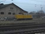 BR 203 der DB Netze Instandhaltung standte abgestellt in Stralsund Hbf am 16.12.13