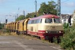 SPENO-Zug mit 218 105 durchfahrt Krefeld am 16 September 2016.