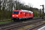 245 023 fuhr zum ankuppeln des sylt-shuttle,im bahnhof niebüll,17.04.17