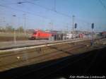 BR 101 am Bahnhof Stralsund Hbf abgestellt am 4.5.13