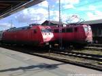 101 136 & 115 198 im Bahnhof Stralsund Hbf am 10.6.13