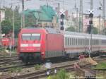 101 096 lsst mit ihrem InterCity (IC) den Hallenser Hbf hinter sich am 13.6.15