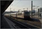 Die DB 103 113-7 übernimmt den EC 119 in Stuttgart.