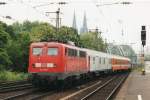 DB 110 118 durchfahrt am 21.Mai 2001 Kln-deutz.