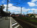 115 509 mit einen Pbz bei der Durchfahrt in Delitzsch am 13.7.17