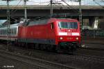 120 115-1 ist mit einen IC am 24.03.14 vom bhf hh-harburg abgefahren