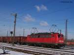 140 772 mit zwei angelegten Stromabnehmer am 15.02.2005 in Mnchen MOR ( Mnchen Ost Rangierbahnhof)