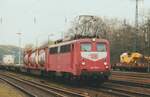 KLV mit 140 139 durchfahrt am grauen 13.Februar 2001 Köln West.