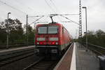 143 856 als S9 mit ziel Eilenburg beim verlassen des Bahnhofs Delitzsch ob Bf am 4.11.19