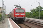 143 837 als S9 mit ziel Halle/Saale Hbf bei der einfahrt in den Bahnhof Delitzsch ob Bf am 11.6.20