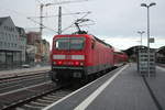 143 591 im Bahnhof Halle/Saale Hbf am 29.8.20