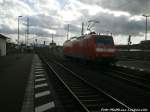 145 018-8 beim verlassen des Bahnhofs Gerstungen am 31.3.15