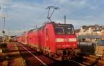 Handybild von 146 005 in Rheinhausen am 13 April 2010.