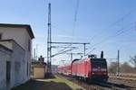 DB 146 016 treft am 7 April 2018 in Pirna ein.