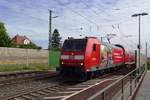 Am 31 Mai 2019 treft 146 112 auf Gegengleis in Bad Krozingen ein.