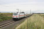 146 575 mit einem InterCity unterwegs zwischen Zberitz und Niemberg am 5.7.21