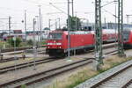 146 275 im Bw Rostock Hbf am 25.7.21