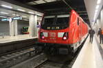 147 007 im Bahnhof Berlin BER Terminal 1-2 am 5.8.21