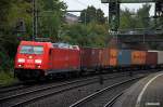 185 270-6 ist mit einen kastenzug durch hh-harburg gefahren,datum 30.09.14