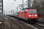 185 278-9 zog einen leeren containerzug,durch hh-harburg,19.02.16