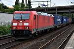 185 357-1,mit einen containerzug durch hh-harburg,13.08.16