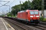 185 144-3 zog einen leeren containerzug durch hh-harburg,05.08.16