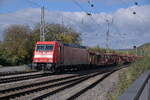 185 234 bei der Durchfahrt in Neckarelz am 14.10.2025 gen Bad Friedrichshall Hbf. 