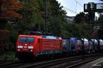 189 002-9 ist am 30.09.14 mit einen containerzug durch hh-harburg gefahren