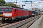 KLV mit 189 040 durcheilt am 16 Juli 2016 Dordrecht Centraal.