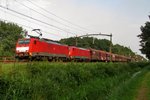 Erzzug mit 189 043 passiert der Fotograf bei Tilburg-Warande am 26 Augustus 2016.