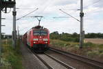189 013 mit einem Gterzug bei der durchfahrt in Zberitz am 22.7.20