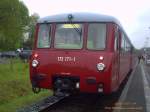 Ferkeltaxe 172 132 & 172 171 von Kstner Schienenbustreisen Chemnitz beim Bahnhofsfest 2010 in Putbus.