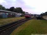 172 132 & 172 171 unterwegs nach Lauterbach Mole bei der Ausfahrt aus Putbus am 28.7.13