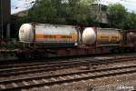 container-tragwagen der gatuung SGNS / 31 80 4543 280-0,aufgenommen in harburg,am 27.06.14