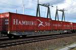 containertragwagen der gattung SGGNSS,zugelassen auf 37 80 4576 049-3,hh-waltershof 01.04.15