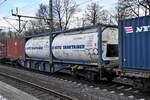 containertragwagen der gattung Sgns,UIC-nummer:37 80 4556 123-0,harburg 01.03.22